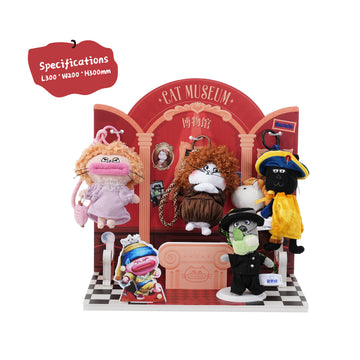 Wholesale-BAZUUYU CAT MUSEUM Series Plush Blind Box, Collectible Toys Home Decorations,Cute Bag Charm for Purse & Backpack, Holiday Birthday Gifts for Girls and Boys,