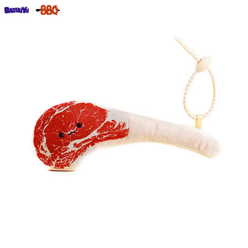 Bazuuyu BBQ Restaurant barbecue series Meat Plush Toy Pendant Used for Desktop,Backpack Decorations or Gift Fun and Cute.