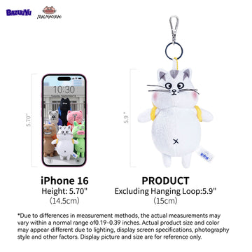 BAZUUYU MaoMaoMao Backpack Series Plush Blind Box with Earphone Storage, Collectible Toys Home Decorations,Cute Bag Charm Pendant for Purse & Backpack, Holiday Birthday Gifts for Girls and Boys