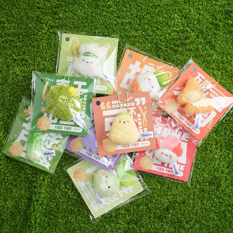 Bazuuyu Vegetable Family Series Plush-Filled Toy Refrigerator magnets, designed for refrigerators with a magnetic feature and an adorable, charming shape.