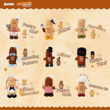 Wholesale-Bazuuyu Sweetie Curator Baguette Bread Plush Blind Box,Collectible Toys Home Decorations,Cute Bag Charm Pendant for Purse & Backpack, Holiday Birthday Gifts for Girls and Boys