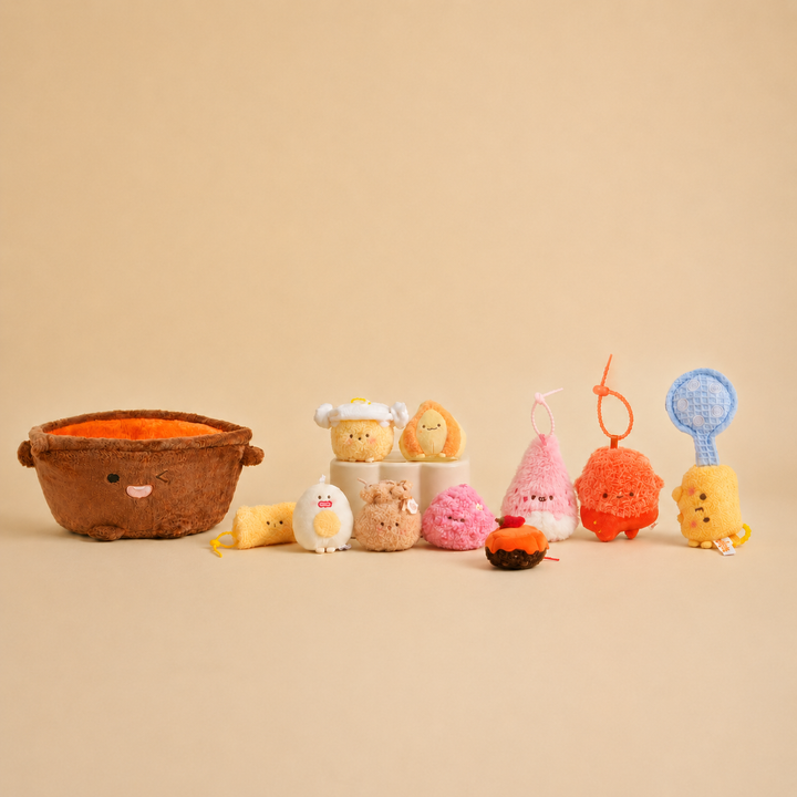 Pre-sale - BAZUUYU Hot Pot Restaurant Series Meat and Soup Base Utensil Plush Toys -Large size