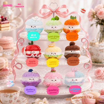 Wholesale-Bazuuyu 100% Sweetie Macaron Plush Blind Box,Collectible Toys Home Decorations,Cute Bag Charm Pendant  for Purse & Backpack, Holiday Birthday Gifts for Girls and Boys