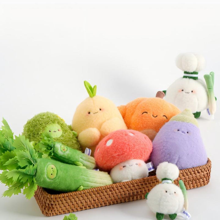 Bazuuyu Vegetable Family Series  Plush Toy Use For Home, Desktop, Backpack, or Gift Cute and Lovely Toys