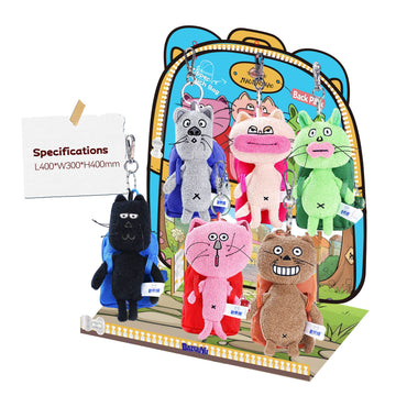 BAZUUYU MaoMaoMao Backpack Series Plush Blind Box with Earphone Storage, Collectible Toys Home Decorations,Cute Bag Charm Pendant for Purse & Backpack, Holiday Birthday Gifts for Girls and Boys