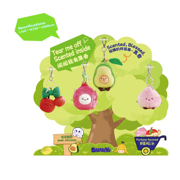 Local Warehouse-BAZUUYU Baba Orchard Series with Scented Plush Blind Box, Collectible Toys Home Decorations,Cute Bag Charm Pendant for Purse & Backpack, Holiday Birthday Gifts for Girls and Boy