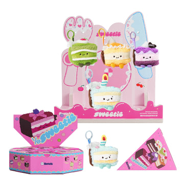 Wholesale-Bazuuyu ⅛Sweetie-Cake Plush Blind Box  Collectible Toys Home Decorations,Cute Bag Charm Pendant for Purse & Backpack, Holiday Birthday Gifts for Girls and Boys