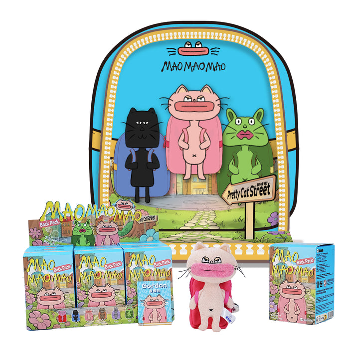 BAZUUYU MaoMaoMao Backpack Series Plush Blind Box with Earphone Storage, Collectible Toys Home Decorations,Cute Bag Charm Pendant for Purse & Backpack, Holiday Birthday Gifts for Girls and Boys