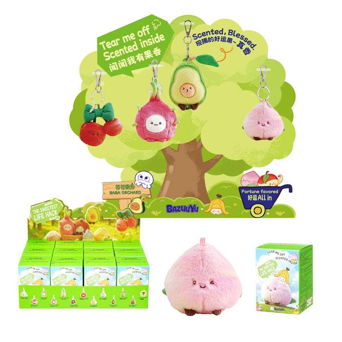 Local Warehouse-BAZUUYU Baba Orchard Series with Scented Plush Blind Box, Collectible Toys Home Decorations,Cute Bag Charm Pendant for Purse & Backpack, Holiday Birthday Gifts for Girls and Boy